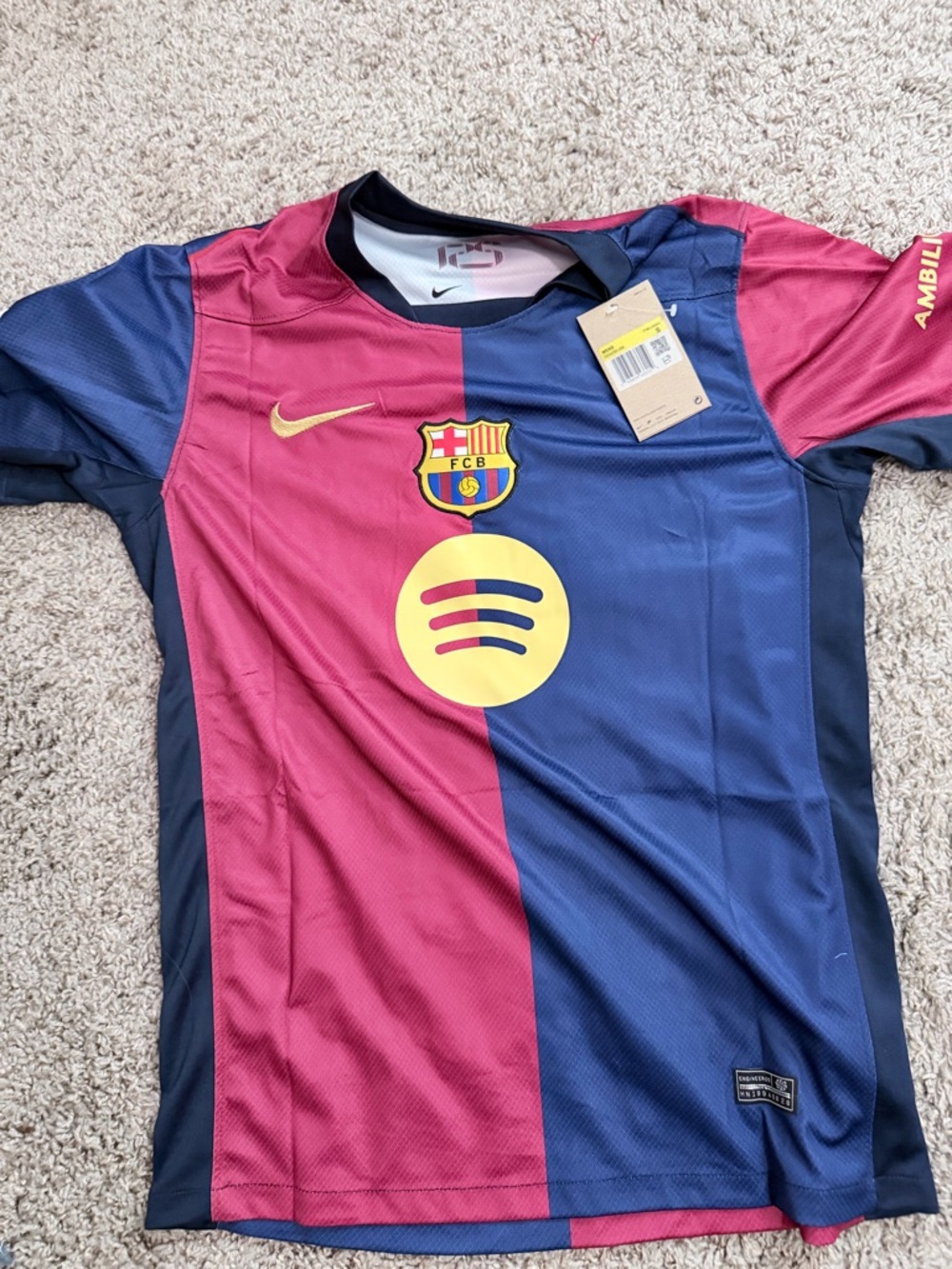 Nike FC Barcelona Youth Jersey - Navy Blue & Maroon